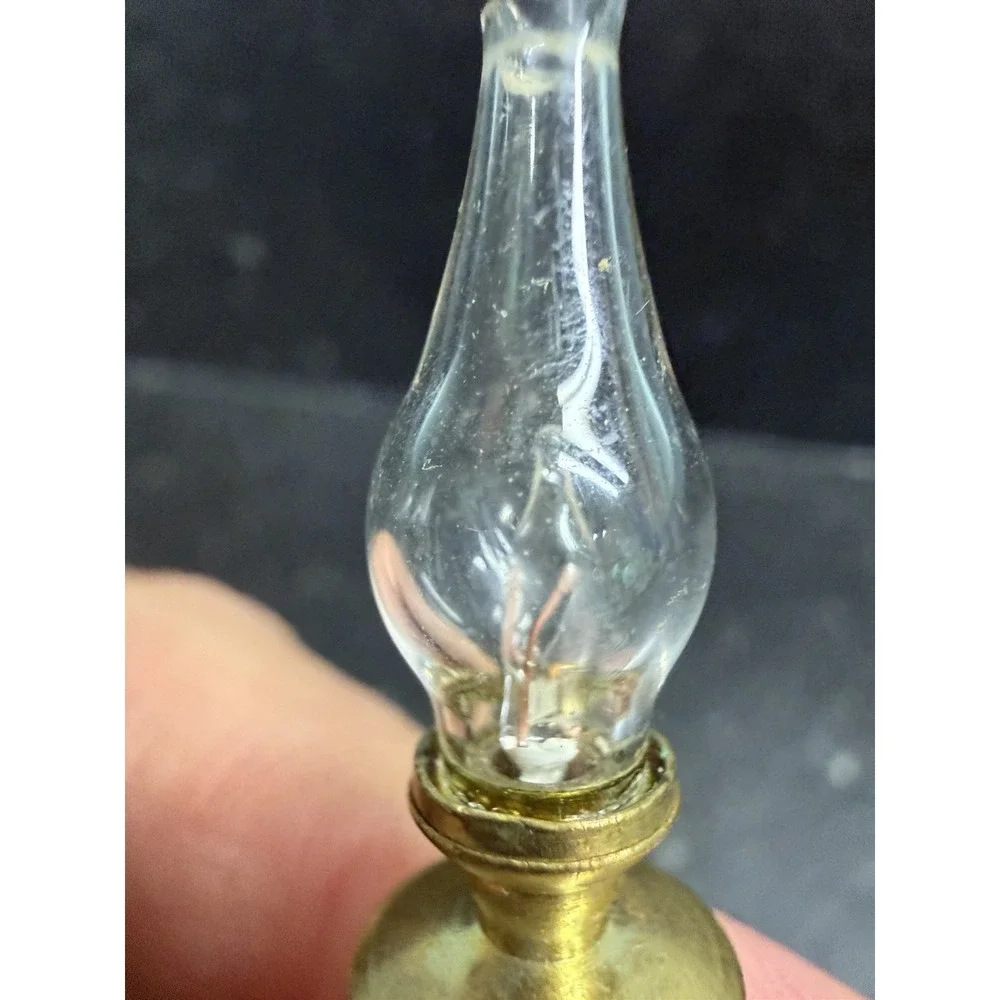 Clare-Bell Brass Works #1750 Hurricane Lamp CB BW USA 1:12 Miniature Untested
